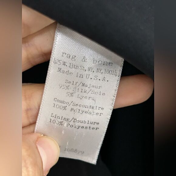 Rag & Bone Black Silk Sleeveless Blouse - Picture 3 of 6